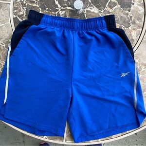 Reebok Blue and Black Athletic Shorts Lightweight Design